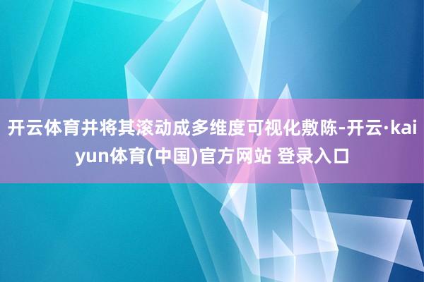 开云体育并将其滚动成多维度可视化敷陈-开云·kaiyun体育(中国)官方网站 登录入口