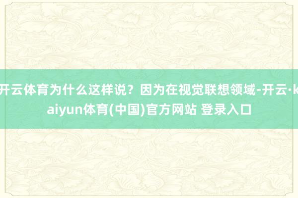 开云体育为什么这样说？因为在视觉联想领域-开云·kaiyun体育(中国)官方网站 登录入口